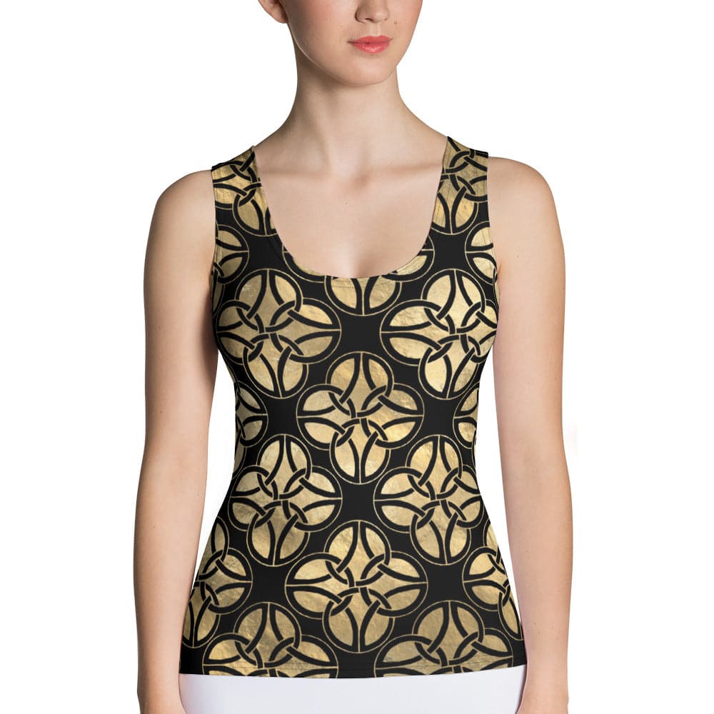 Black and Gold Celtic, Sublimation Cut & Sew Tank Top