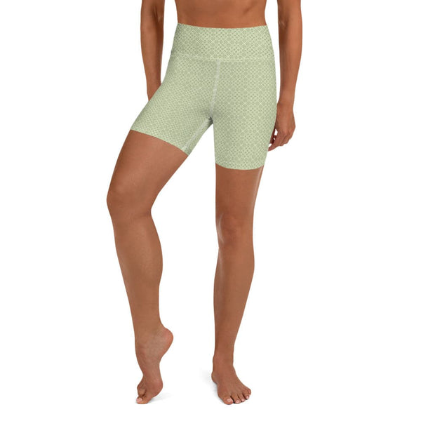 Soft Green, Yoga Shorts, by Sensus Studio Design