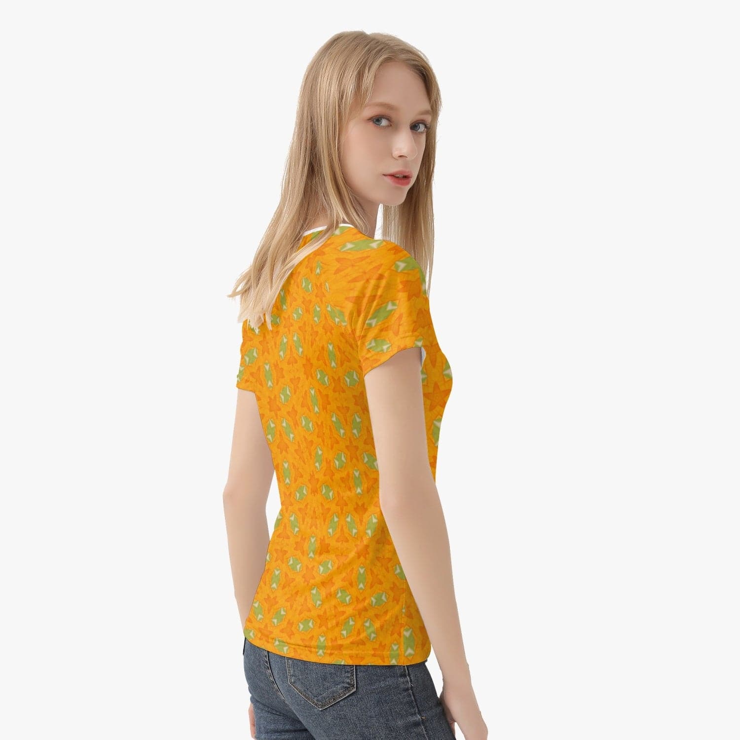 Yellow Buttercup, Exclusive designed Handmade  Women sports/yoga T-shirt, spring 2022, by Sensus Studio Design
