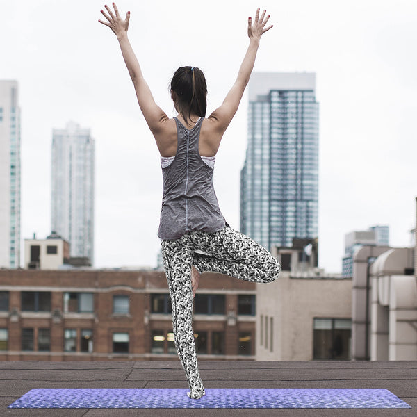 "Knowing"  Lila Crown Chacra Suede Anti-slip Yoga Mat, by Sensus Studio Design
