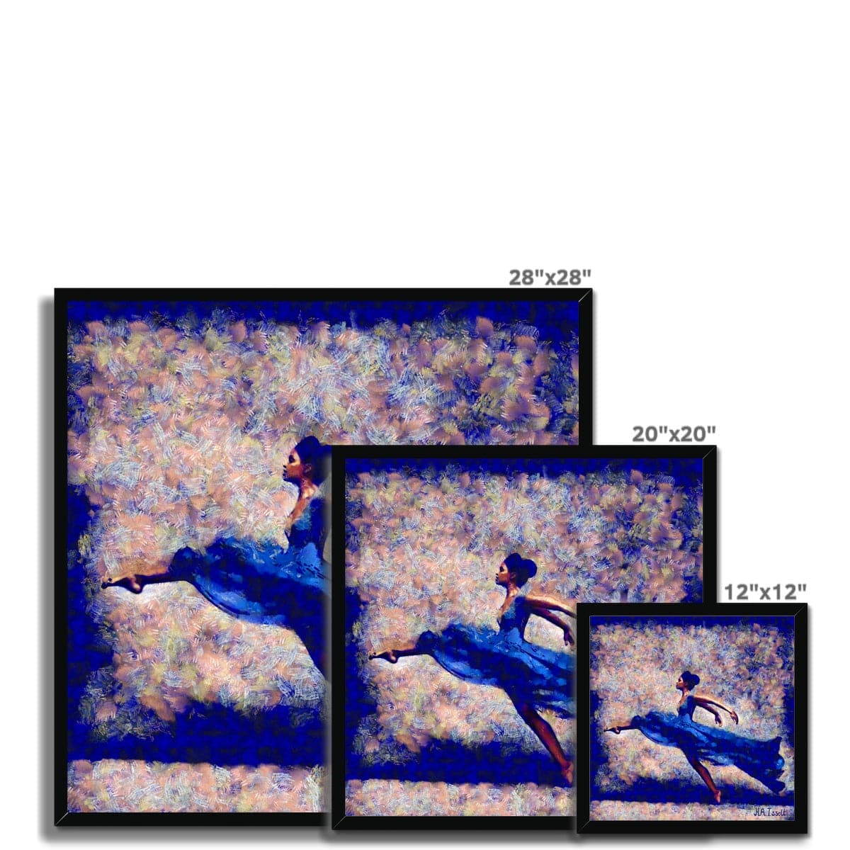 Dansa Moderna - Ballerina in Blue Framed Print