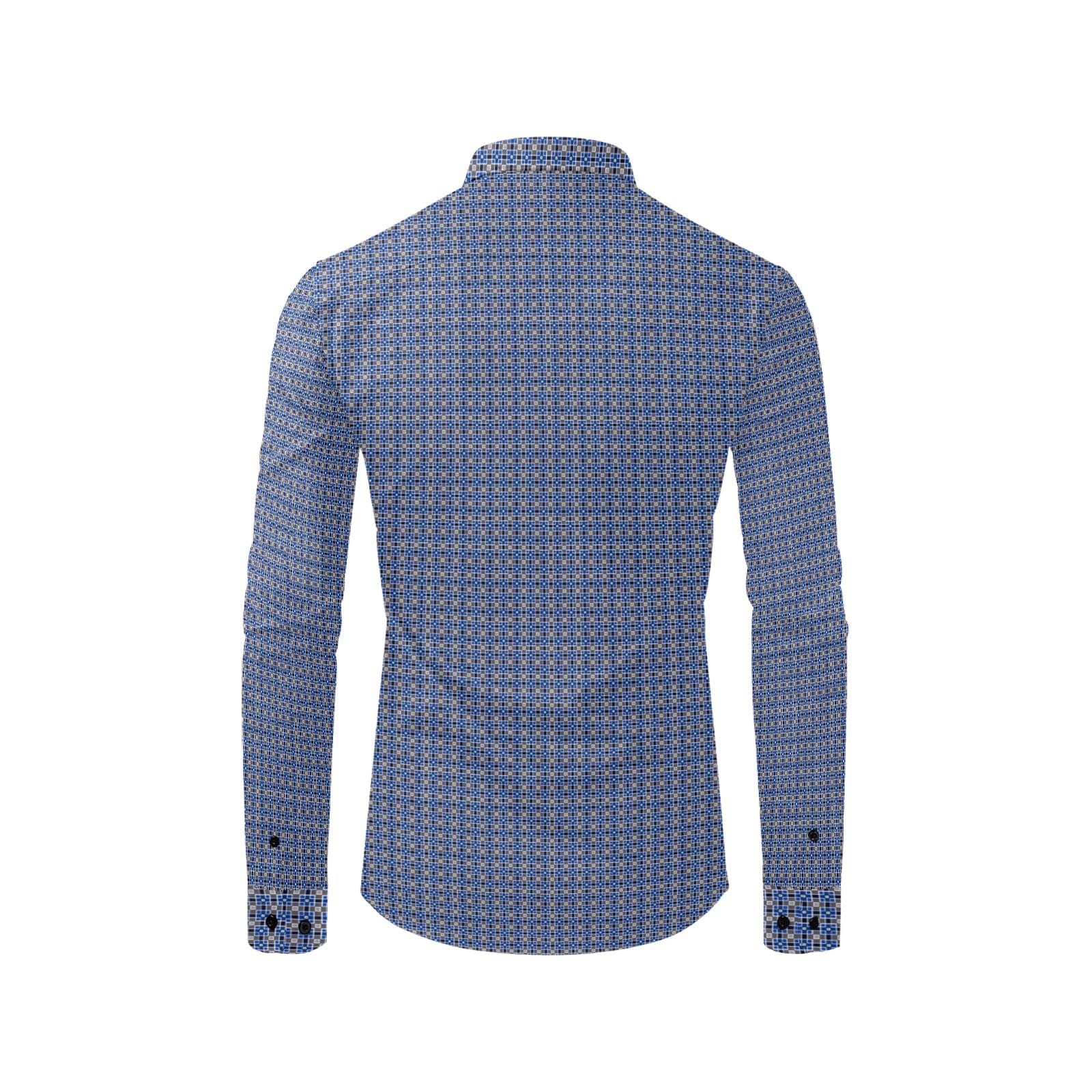 Sensus Studio Designed Ink Blue 2022 Digital Weave Men's Long Sleeve Shirt