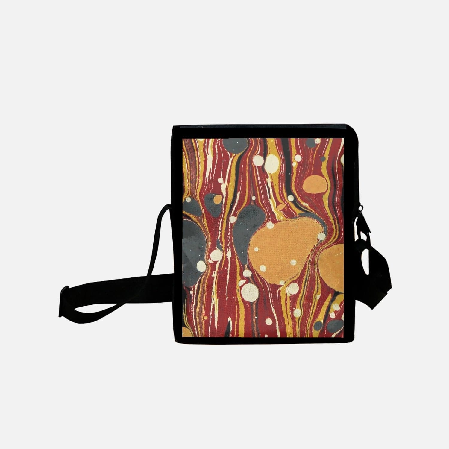 Red, Black and Orange Splash - Oxford Bags Backpack Set 3pcs, designed by Sensus Studio Design