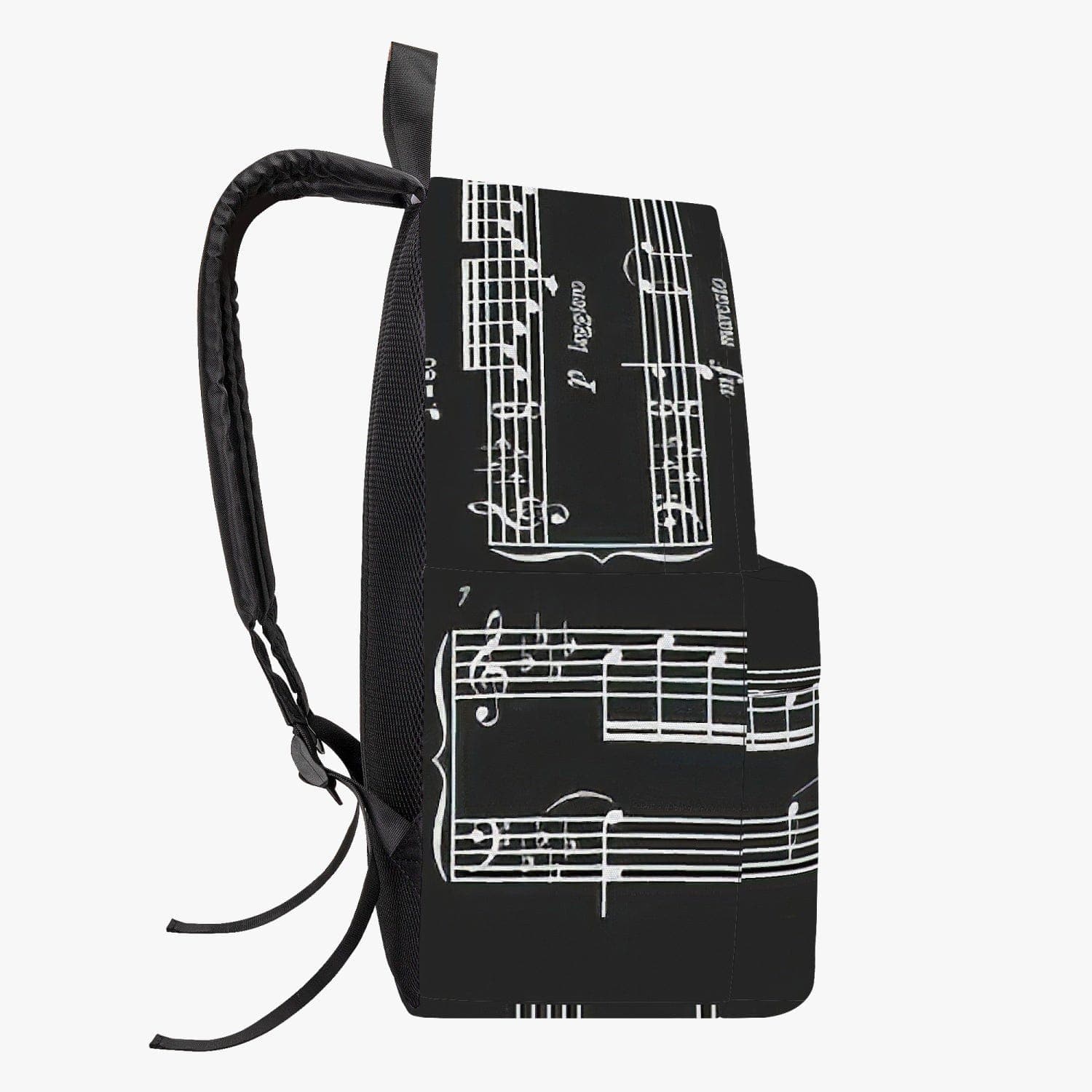 Music bag.  All-over-print Canvas Backpack, music and design by Ingrid Hütten