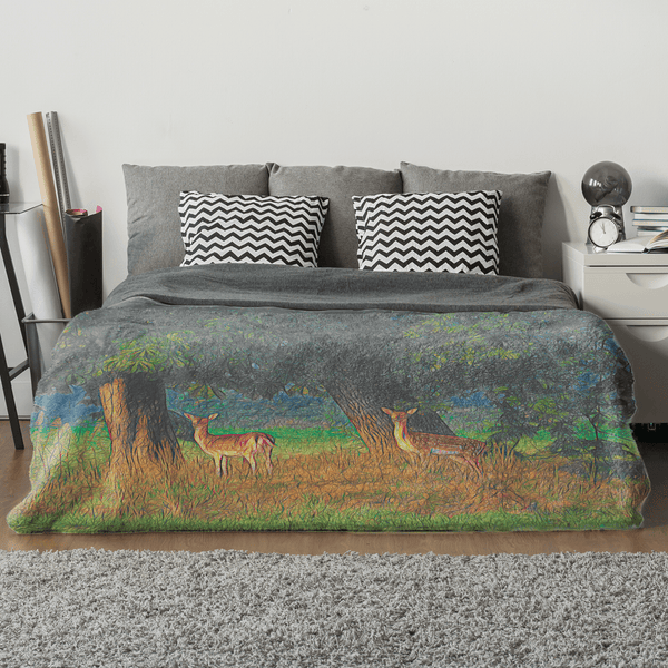 Female deers .Blanket Premium  200 x 150 cm / 60" x 80"
