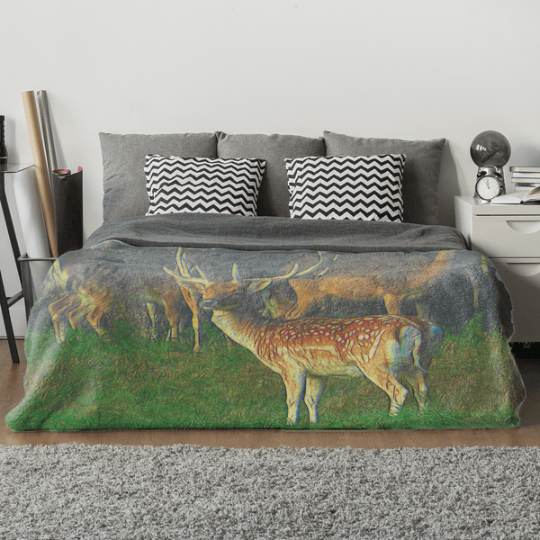 Male deer . Blanket Premium  200 x 150 cm / 60" x 80"