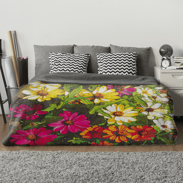 Summer flowers, Blanket Premium  200 x 150 cm / 60" x 80"