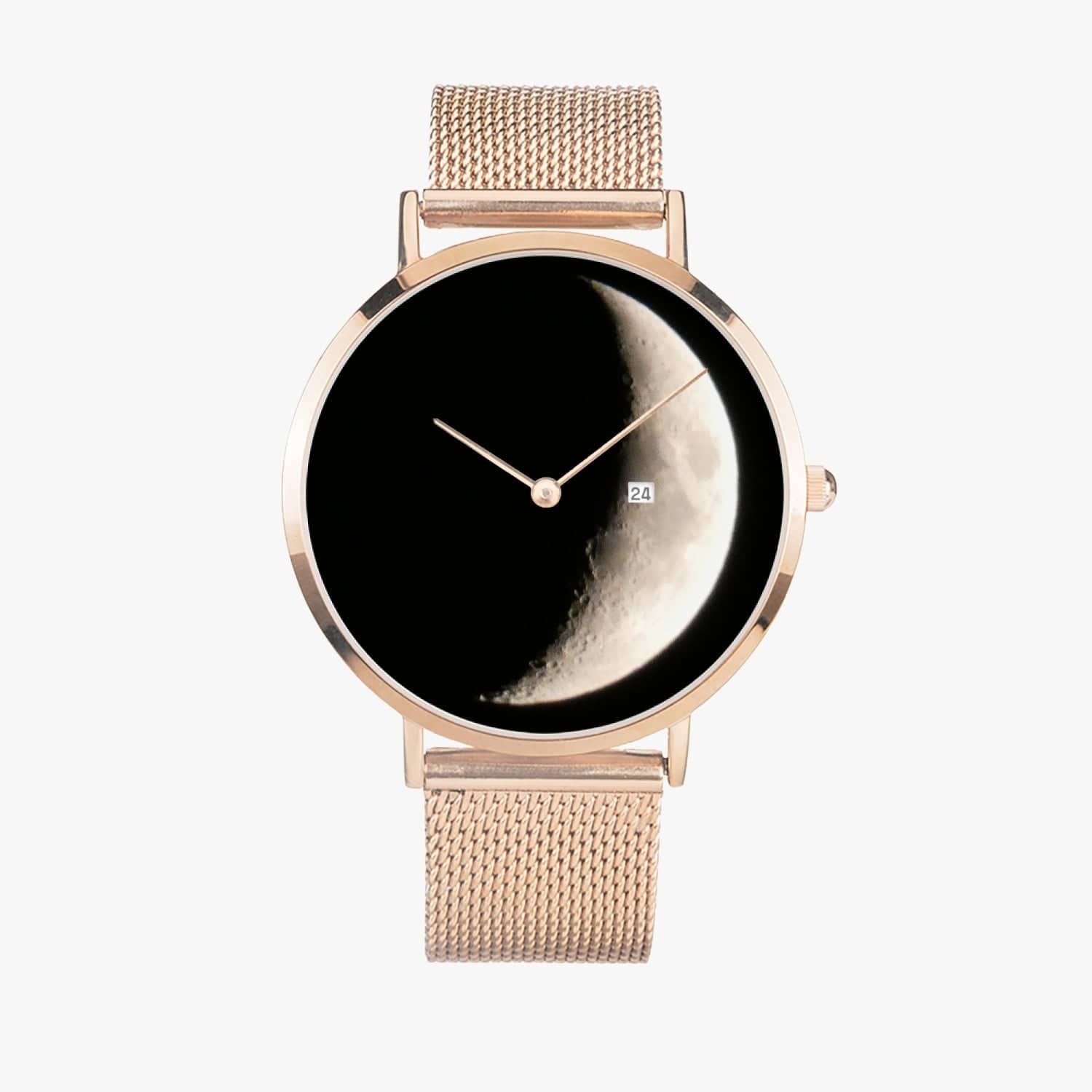 New moon. Stainless Steel Perpetual Calendar Quartz Watch.  Designer watch by Sensus Studio Design