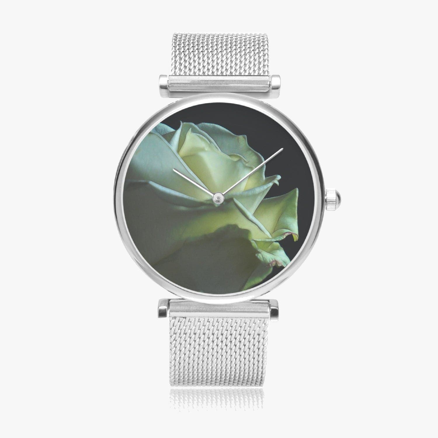 Tender white rose. New Stylish Ultra-Thin Quartz Watch, by Ingrid Hütten