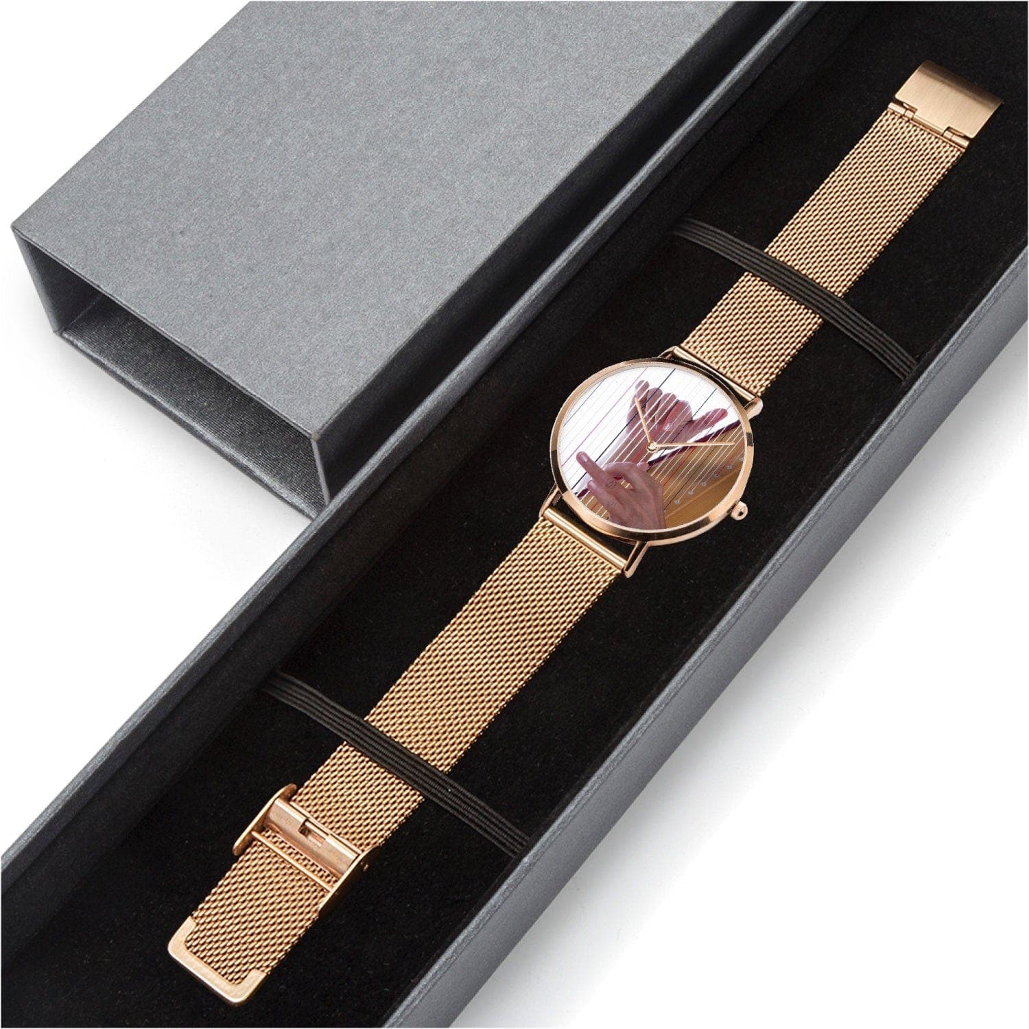 Harp fingers, Fashion Ultra-thin Stainless Steel Quartz Watch. Designer watch by Sensus Studio