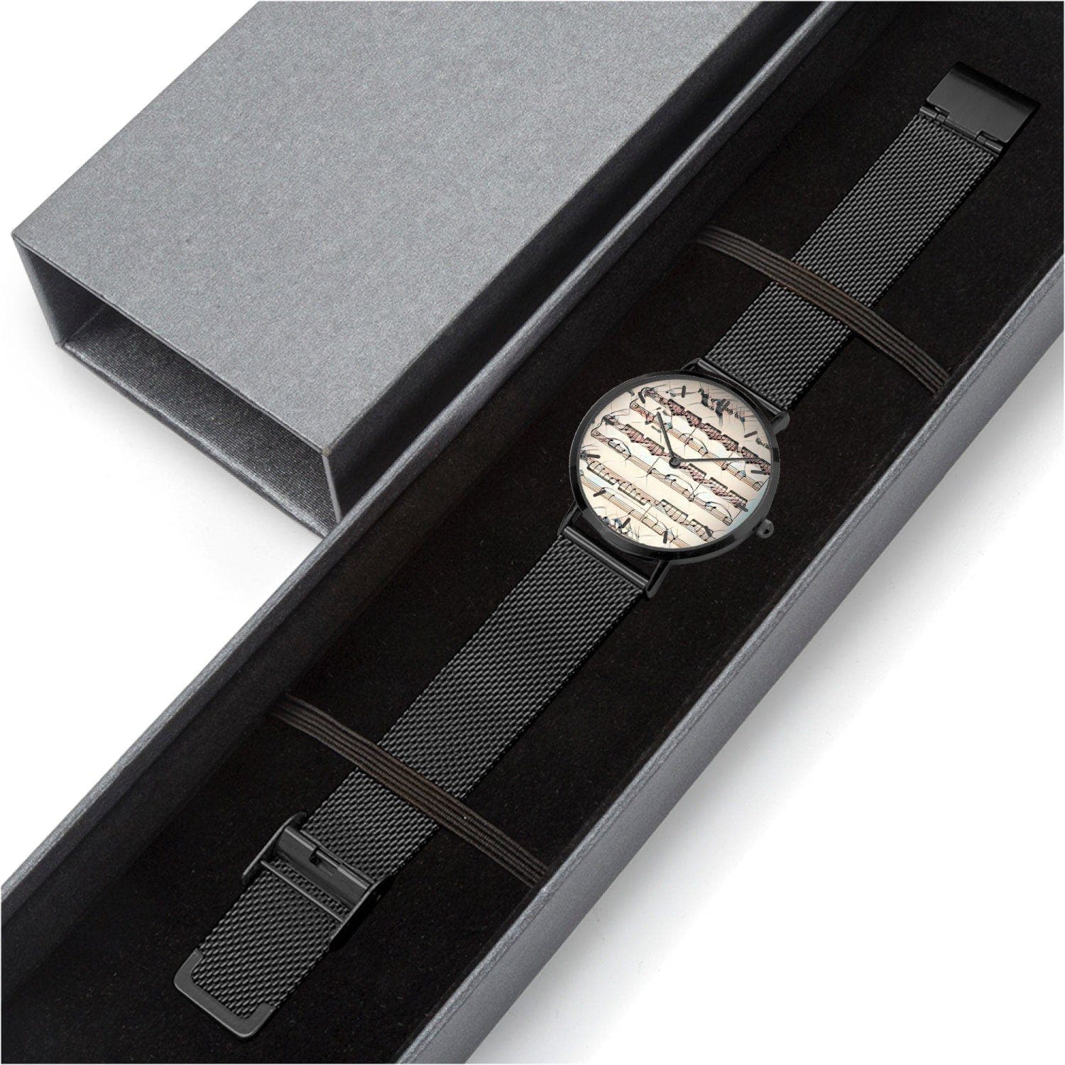 Music Time. Fashion Ultra-thin Stainless Steel Quartz Watch. Designer watch by Sensus Studio design