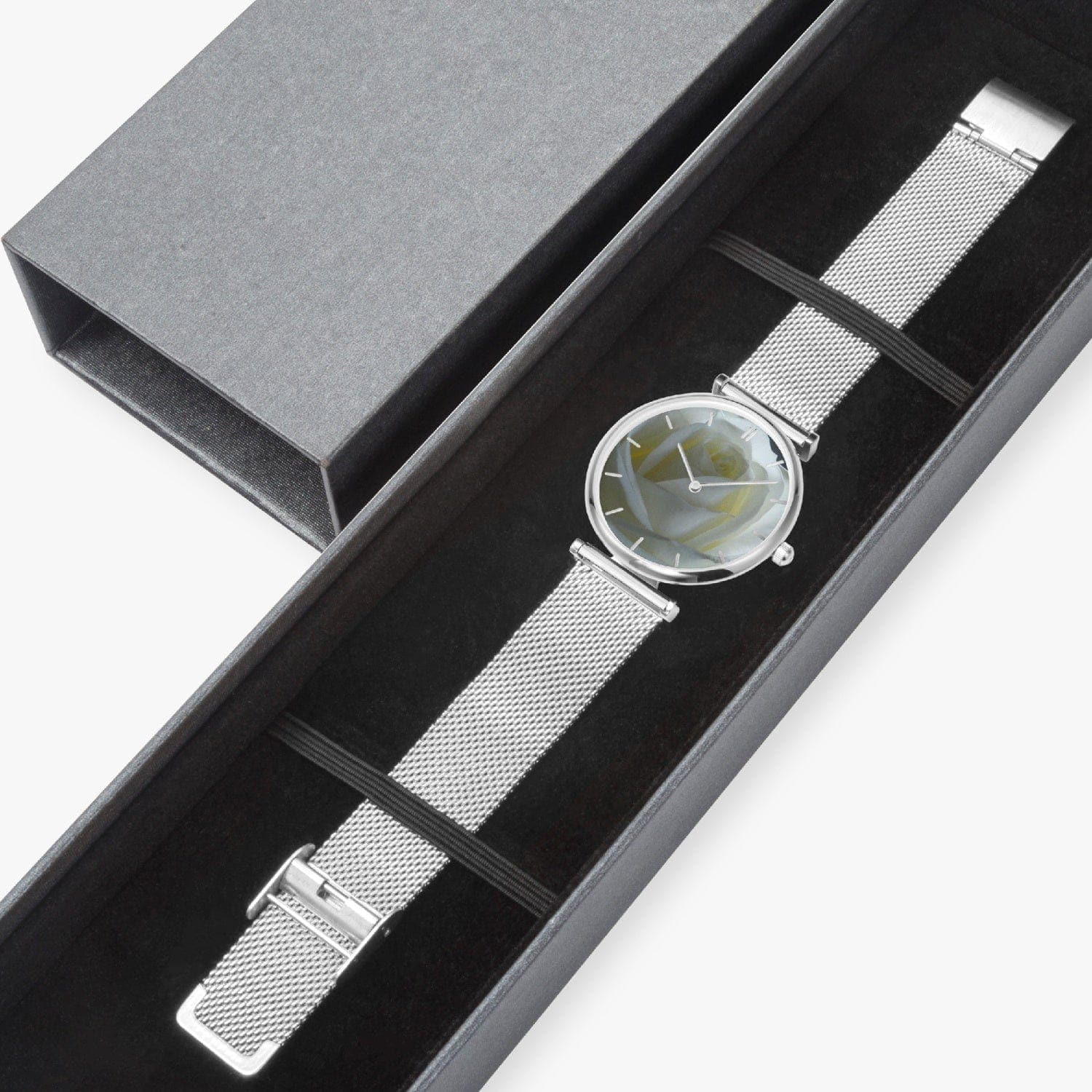 White rose.New Stylish Ultra-Thin Quartz Watch, by Ingrid Hütten