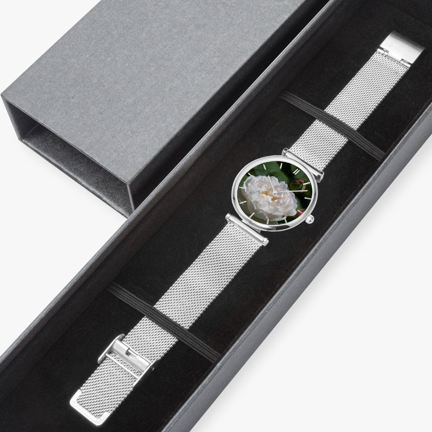 White rose. New Stylish Ultra-Thin Quartz Watch, by Ingrid Hütten
