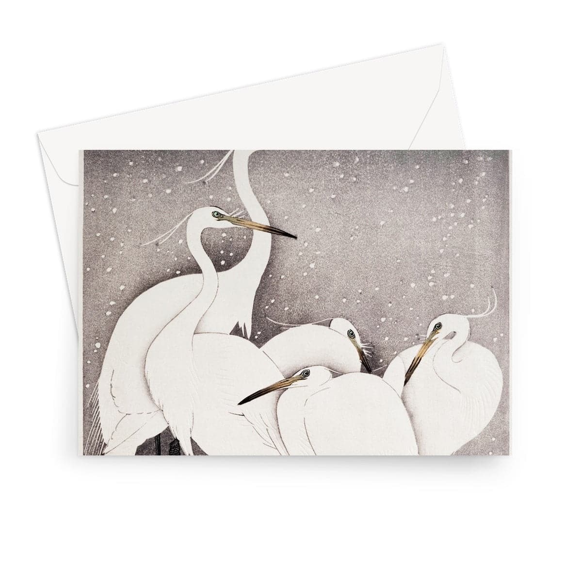 Group of Egrets (1925 - 1936) by Ohara Koson (1877-1945) Greeting Card