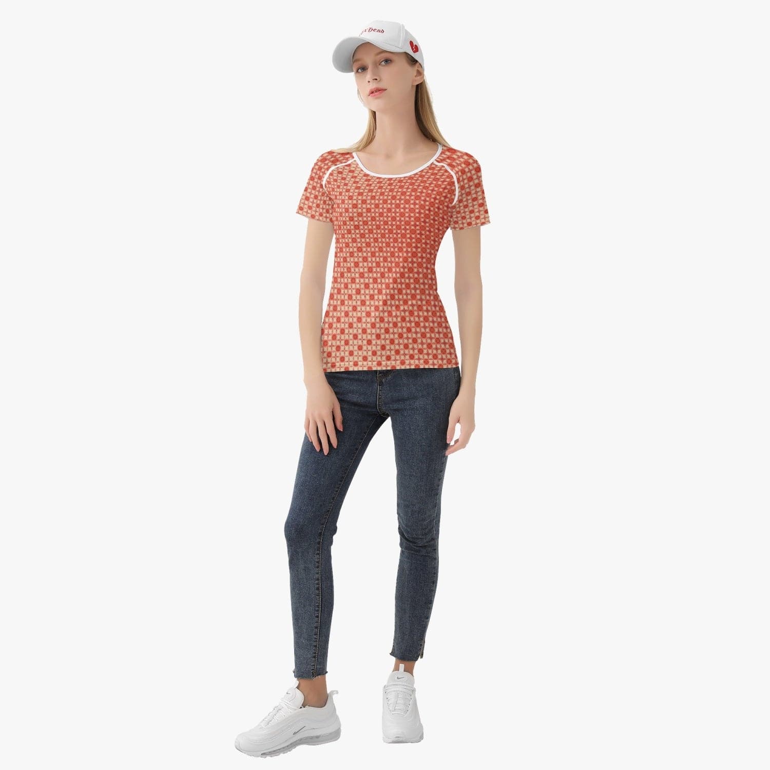 Soft Red Buttercup, Handmade Hot Women sports/yoga T-shirt , by Sensus Studio Design