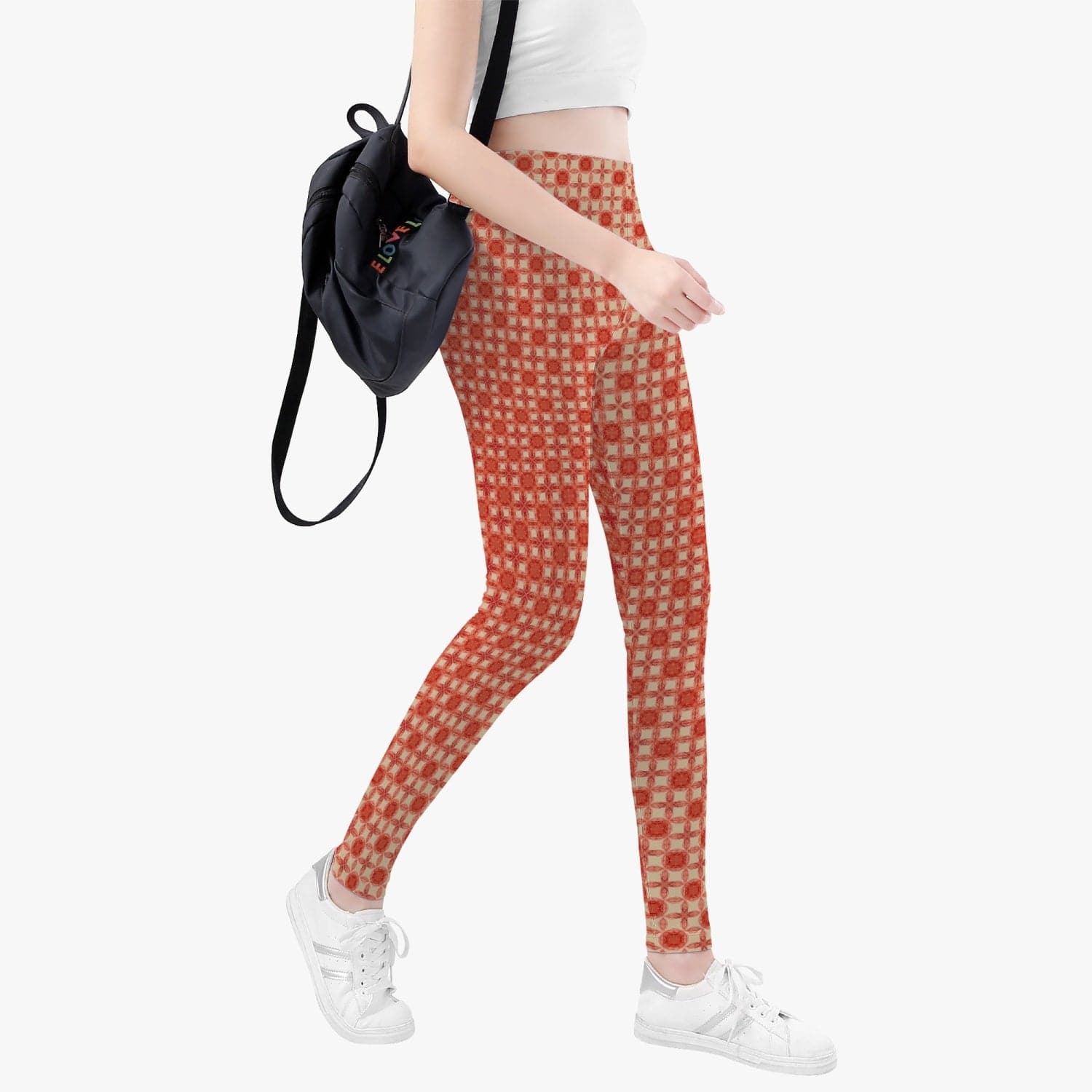 Soft Red Buttercup Yoga Pants/Leggins by Sensus Studio Design