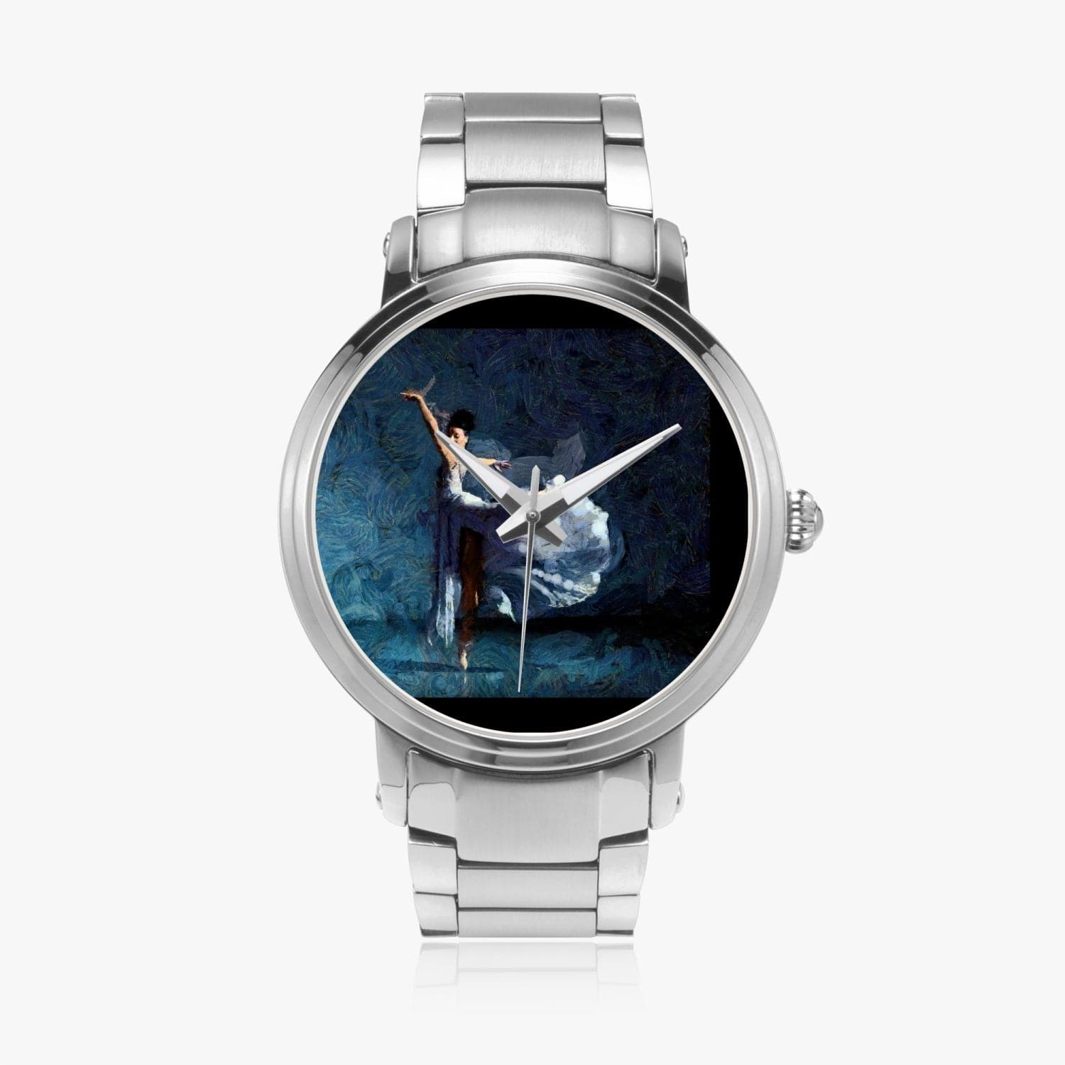 "Ballerina white Dress'.Steel Strap Automatic Watch by Sensus Studio