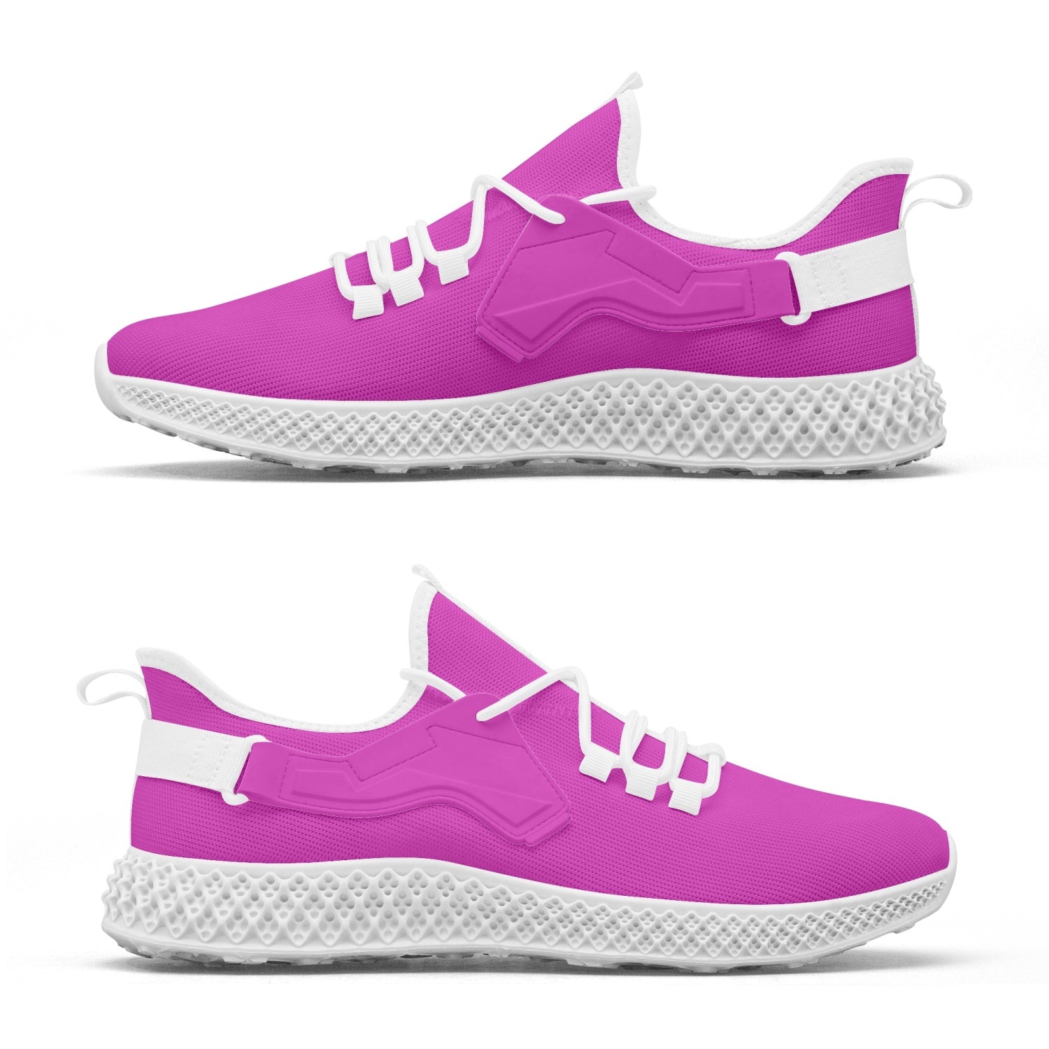 Unisex Mexican Pink Net Style Mesh Knit Sneakers