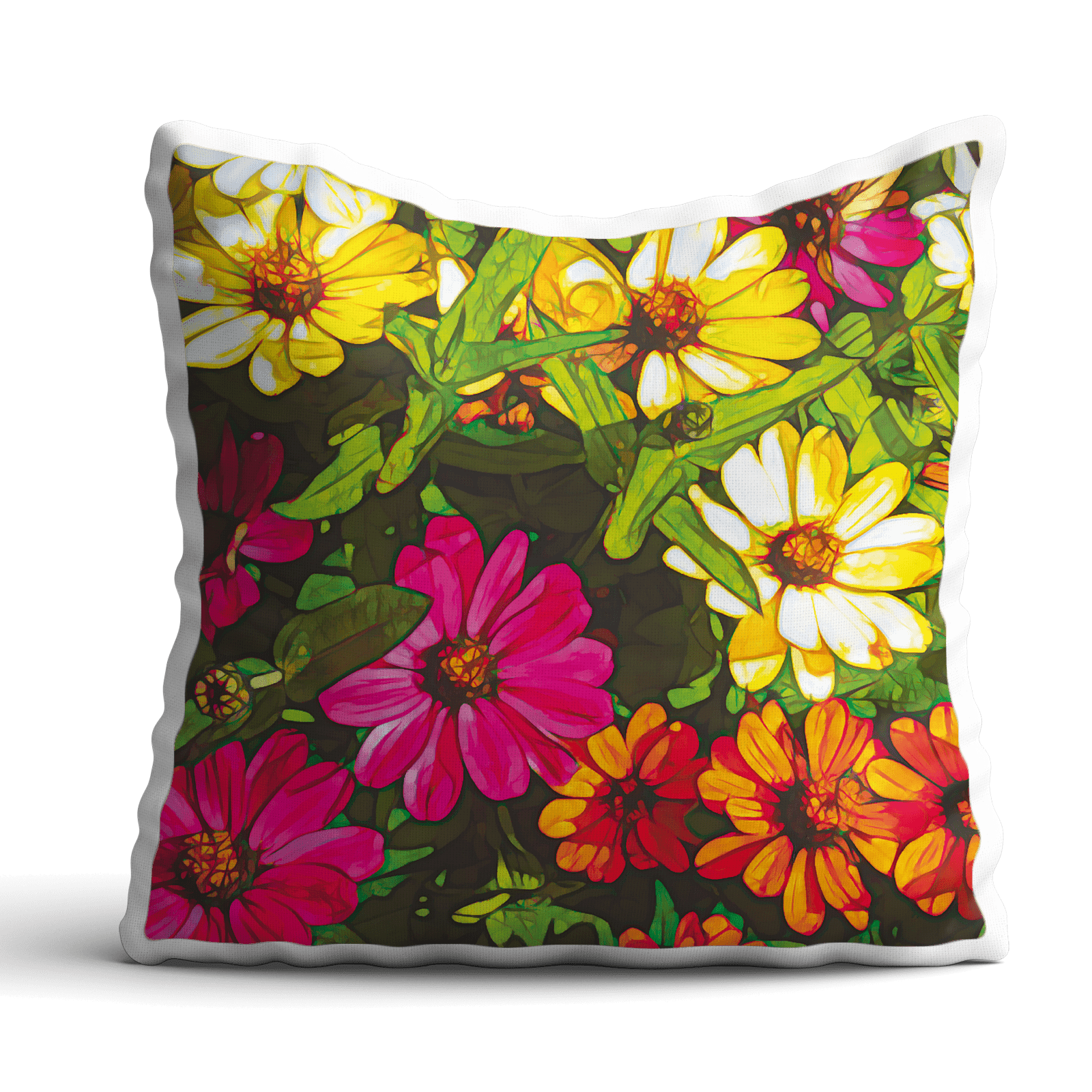 Summer flowers.  Meditation Pillow/Cushion Premium 60x60cm, by Sensus Studio Design