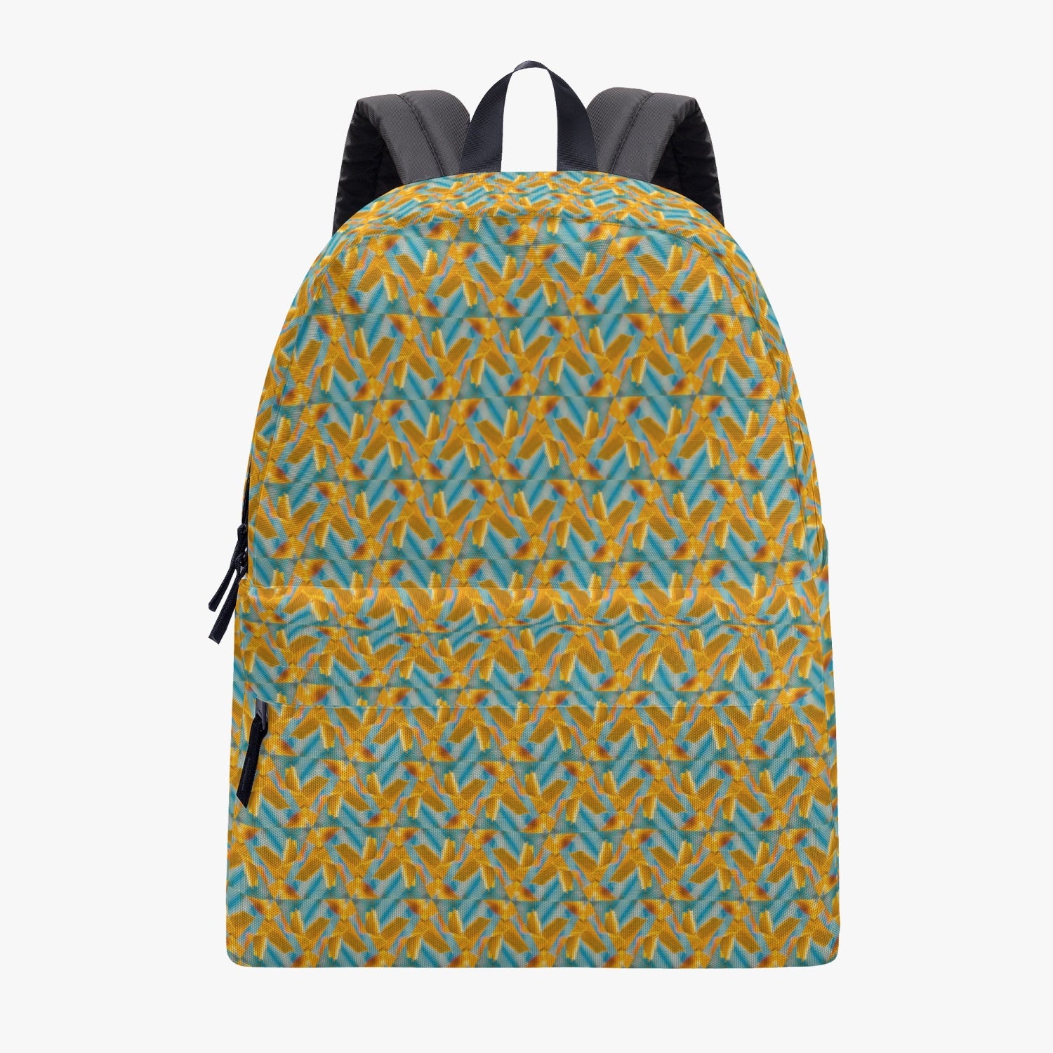 Yellow and Blue Wiggle, Canvas Backpack, by Sensus Studio Design