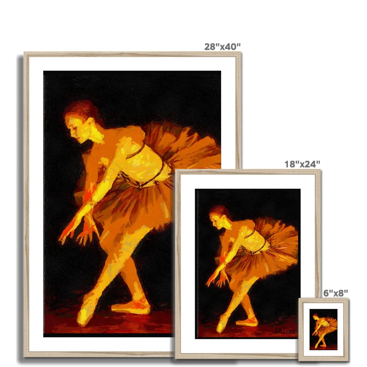 Bowing Ballerina Framed & Mounted Print