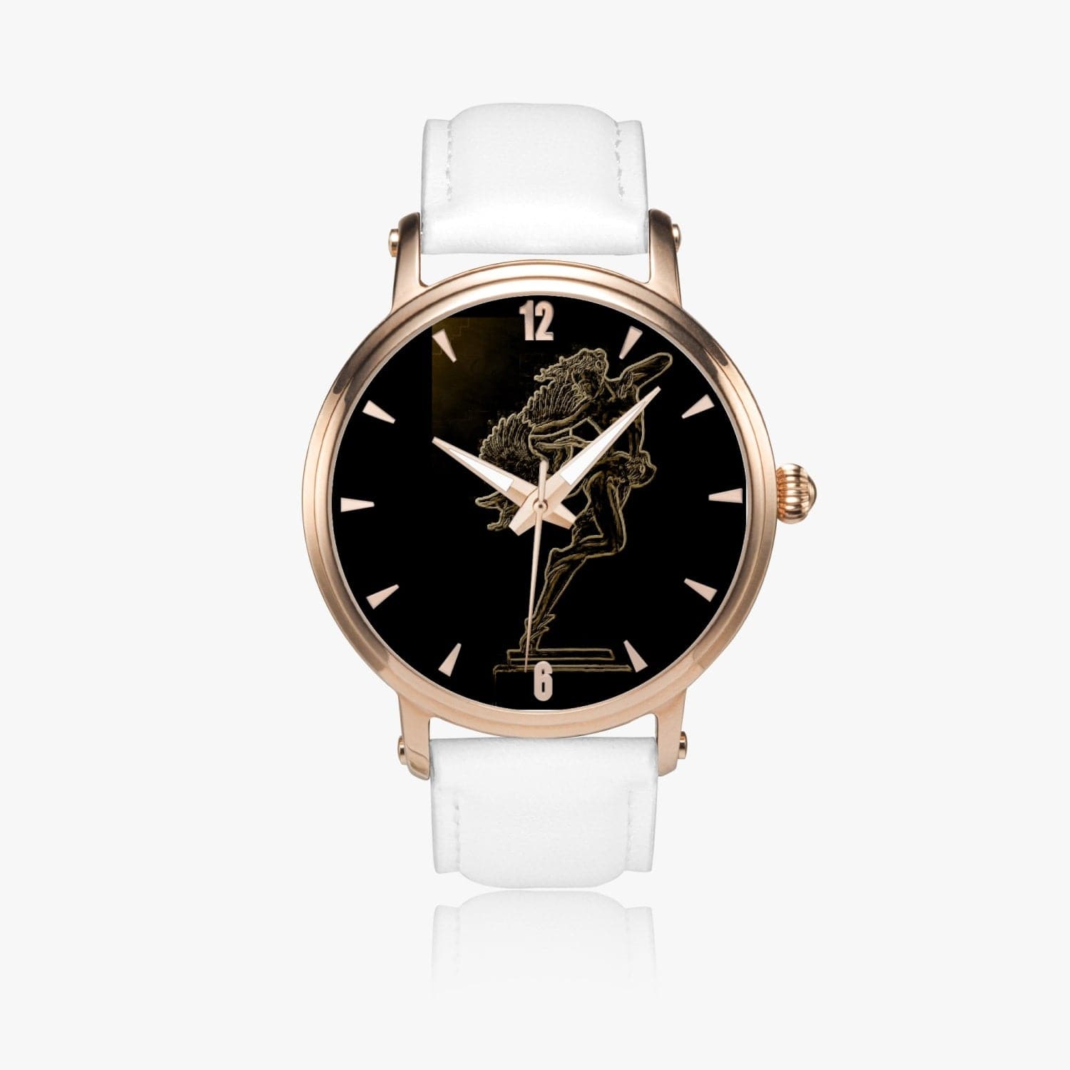 'Lena and the Swan'. artprint Unisex Automatic Watch (Rose Gold)