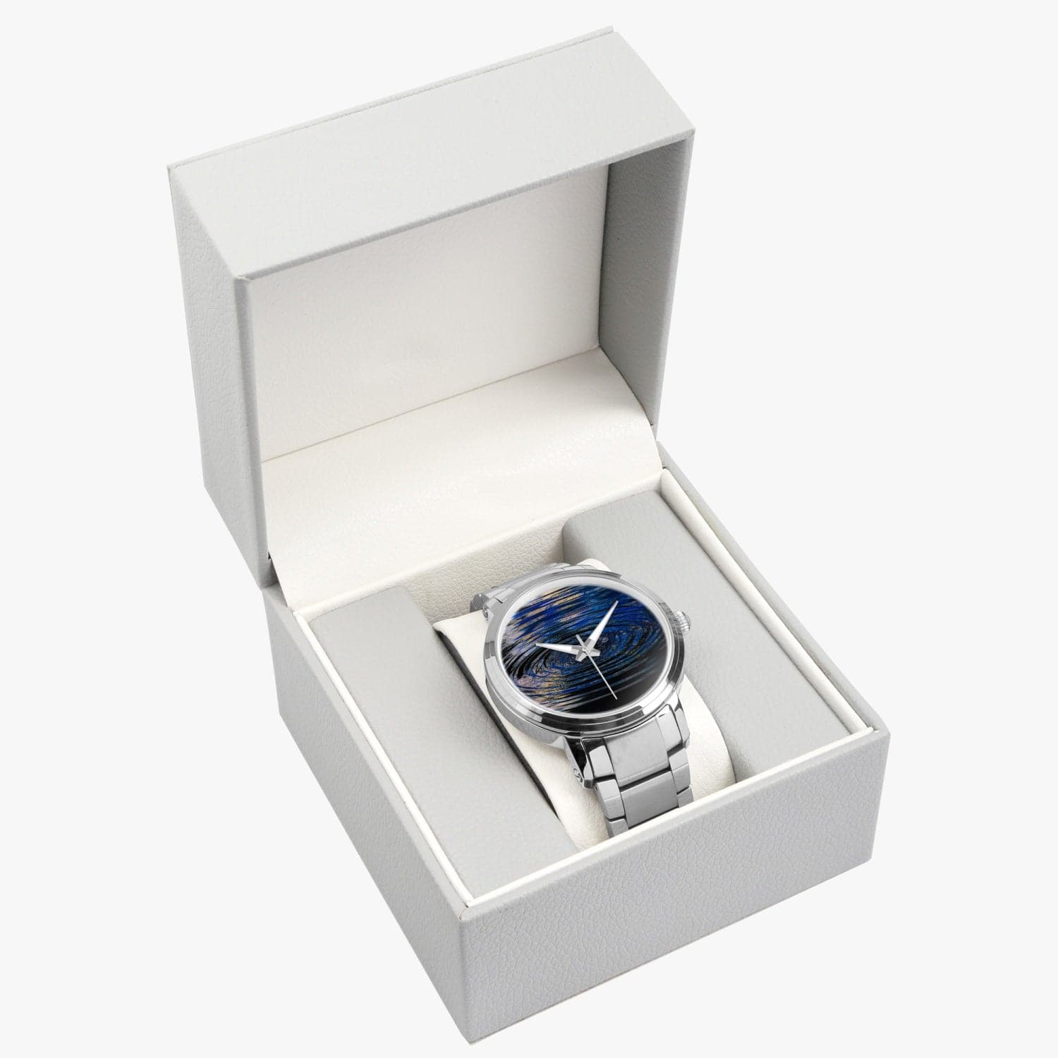 Black water.  New Steel Strap Automatic Watch. Designer watch by Sensus Studio design