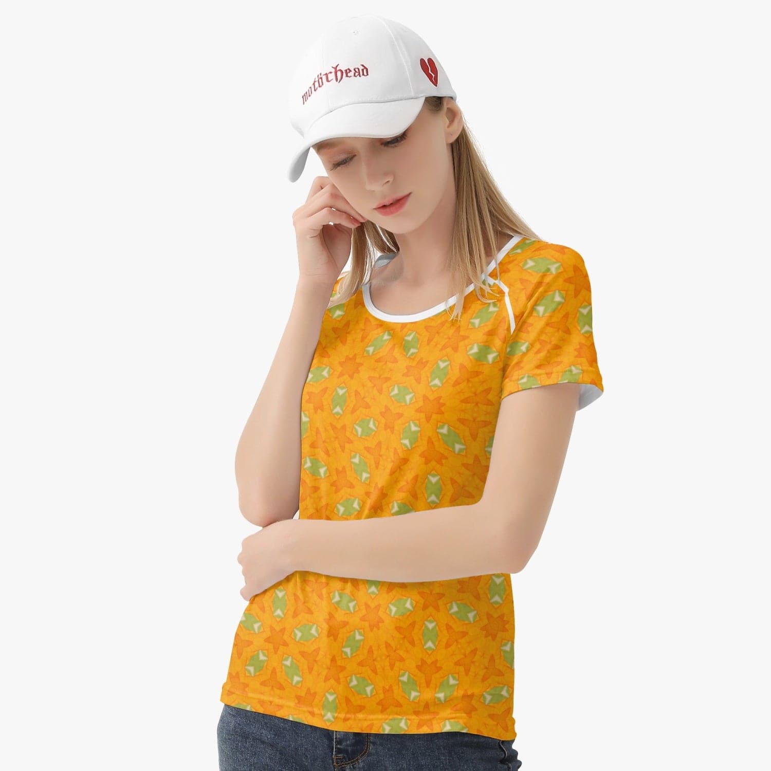 Yellow Buttercup, Exclusive designed Handmade  Women sports/yoga T-shirt, spring 2022, by Sensus Studio Design