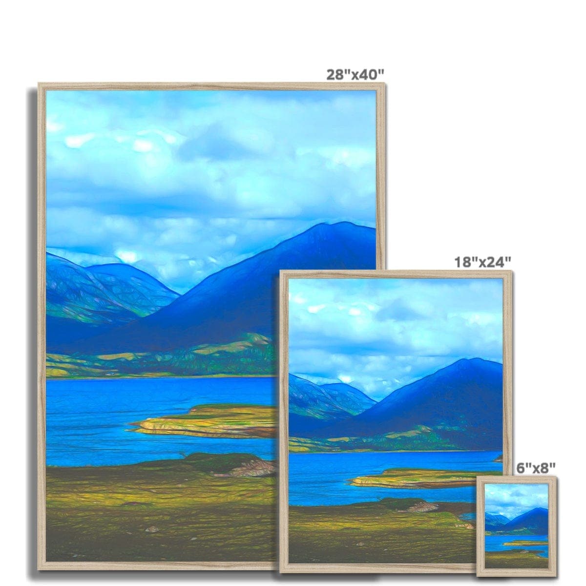 Lake in the Highlands of Scottland,  Framed Print