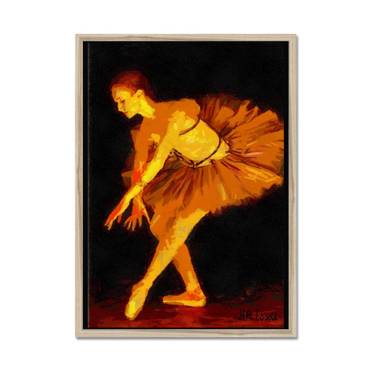 Bowing Ballerina Framed Print