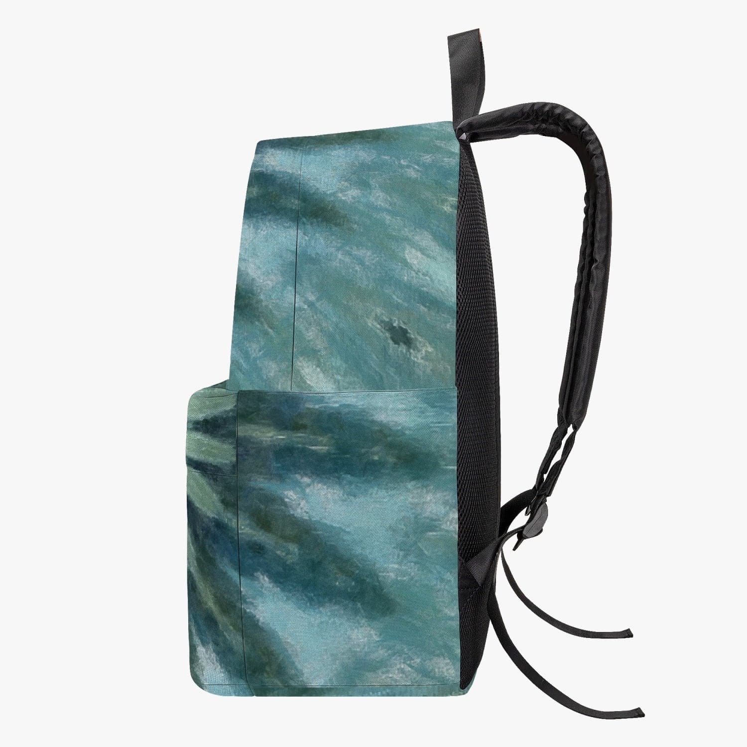 'Mountain Stream Green'  artprint Canvas Backpack designed by Sensus Studio