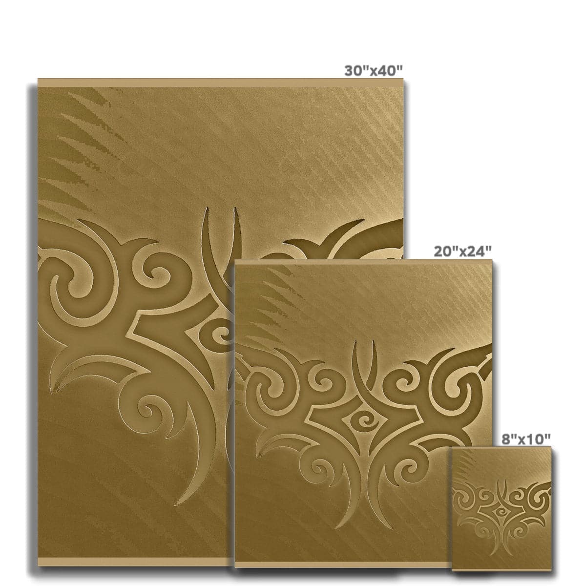 Abstract Pattern Gold Canvas