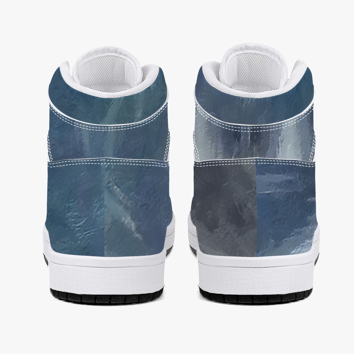 'Caelis' High-Top Leather Sneakers - White / Black at Sensus Studio, designer: Humphrey Isselt