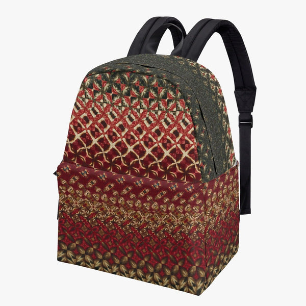 Red and Yellow patterned   Canvas Backpack, by Sensus Studio Design
