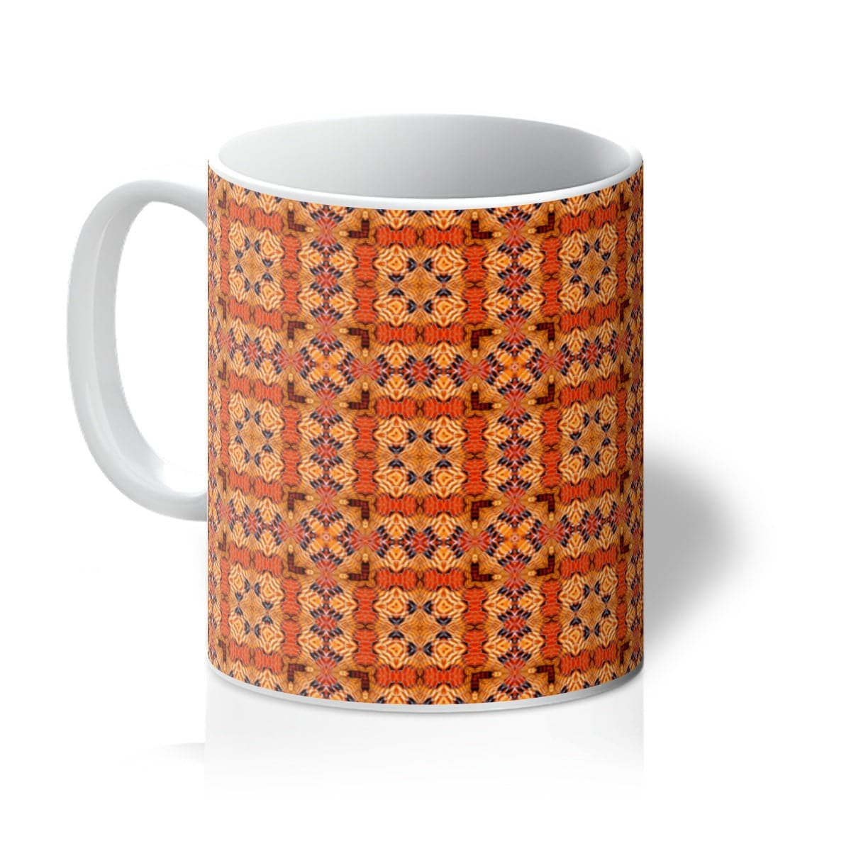 Orange snake crossed pattern Mug