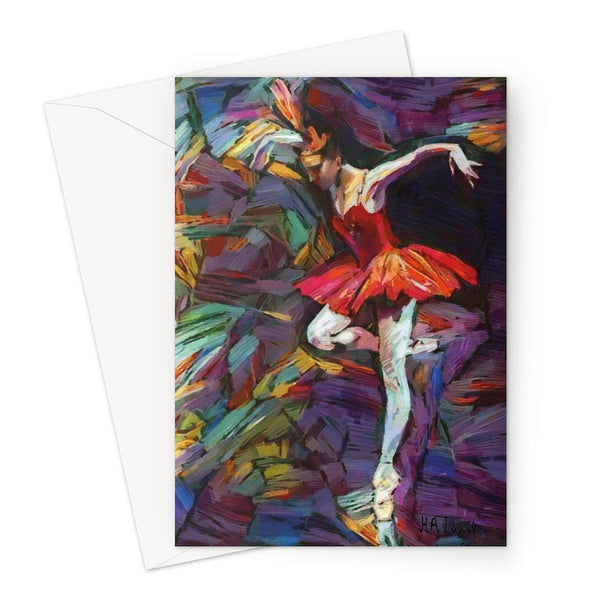 Ballerina Red Tutu Greeting Card