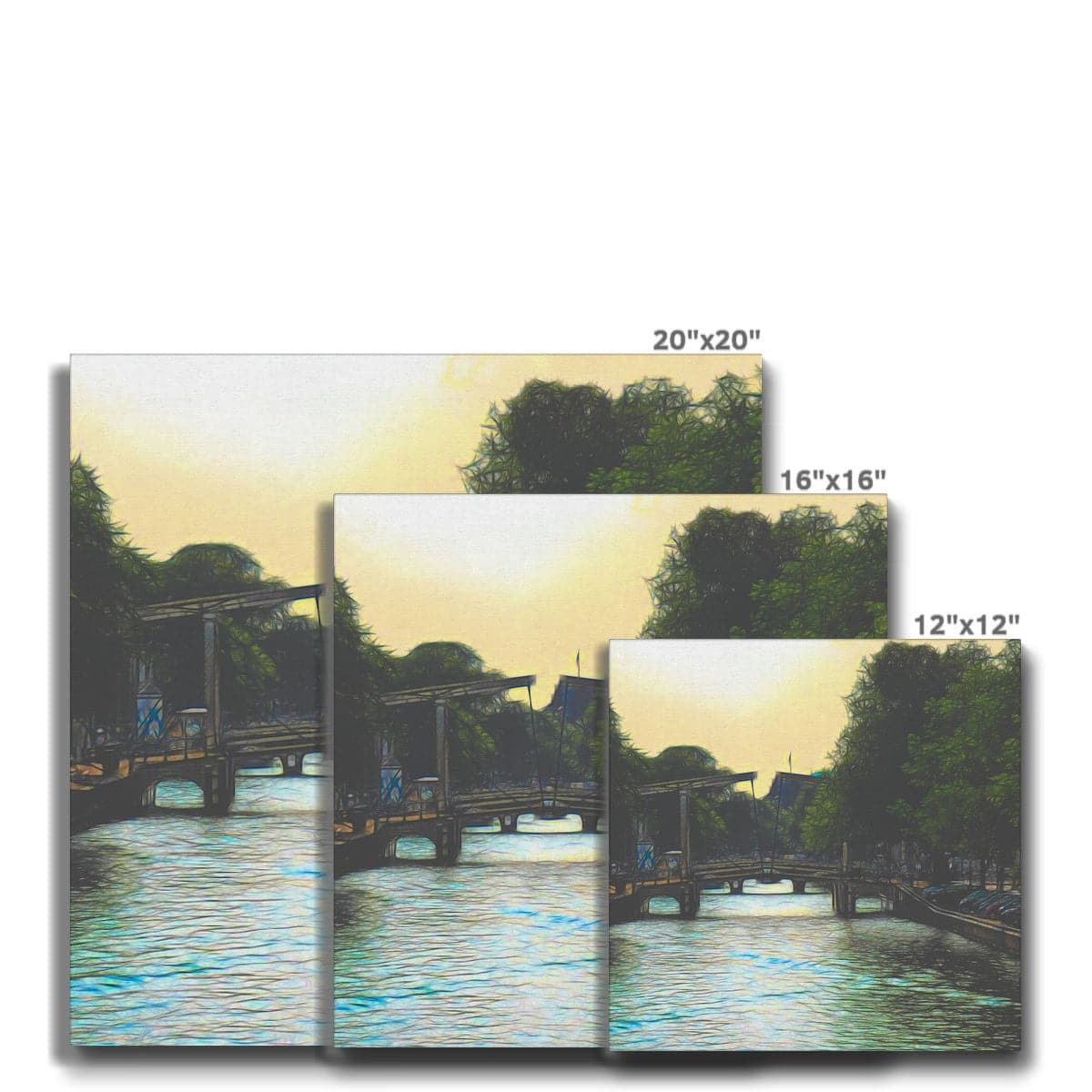 Bridge in Amsterdam, Art on  Canvas, by Sensus Studio