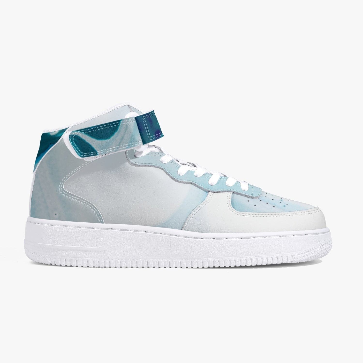 Heavenly Blue - High-Top Leather Sports Sneakers, designed by Sensus Studio