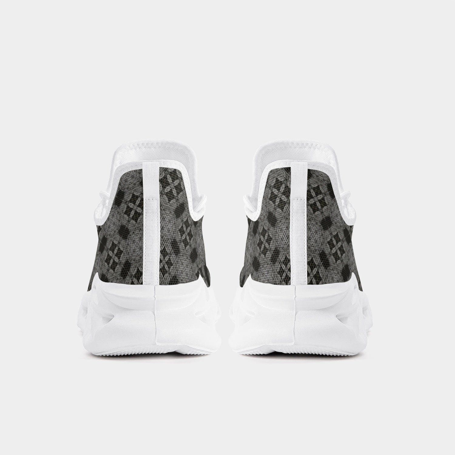 Walking on the moon,  Bounce Mesh Knit Stylish Unisex Sneakers - White, designed by Sensus Studio Design