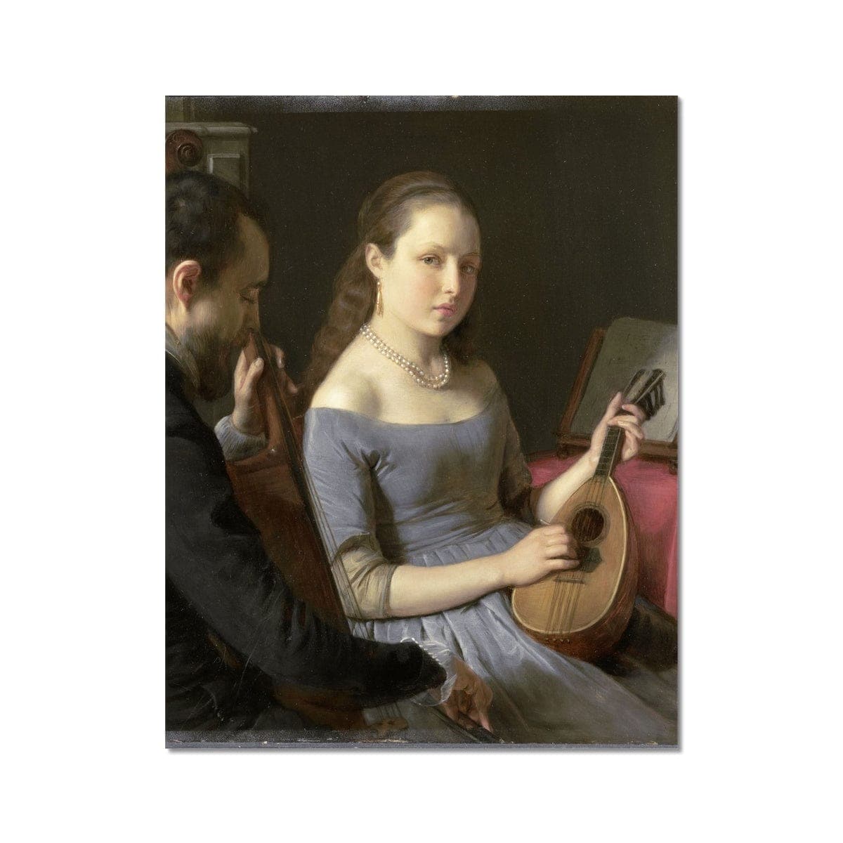 The Duet, Charles van Beveren, 1830 - 1850 Fine Art Print