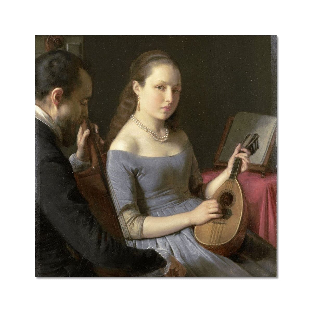 The Duet, Charles van Beveren, 1830 - 1850 Fine Art Print