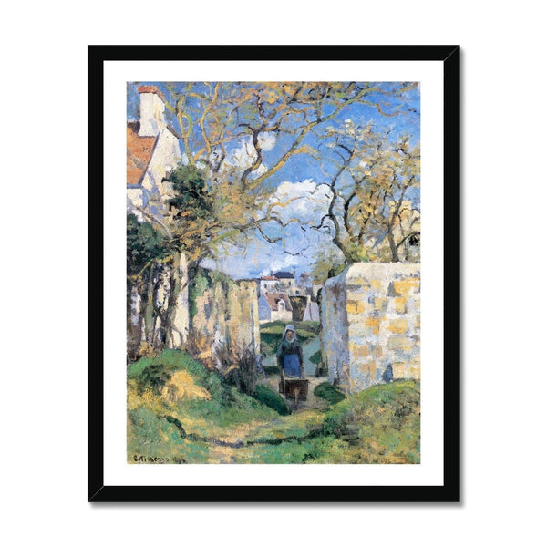 Pissarro art print, famous painting, Landscape from Pontoise Framed Print
