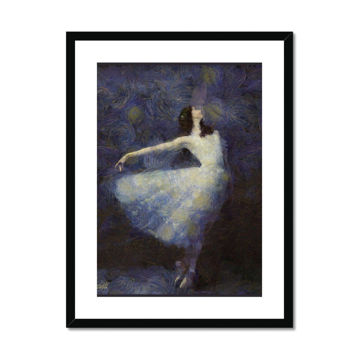 Fairy Dance - Ballerina White Dress Framed & Mounted Print