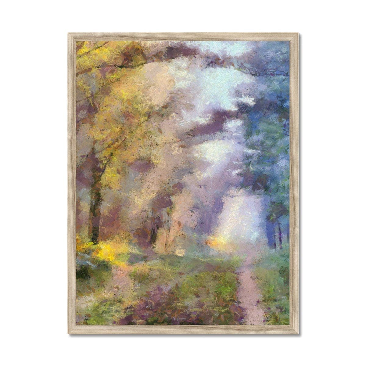 Early Morning Strole in the Woods Framed Print