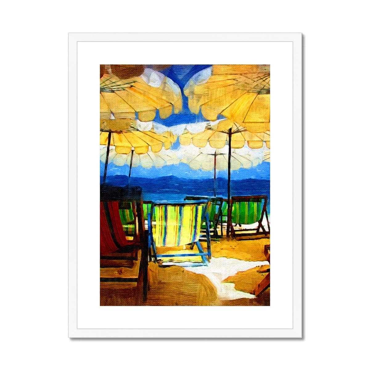 Sunny Day on the Beach Framed & Mounted Print