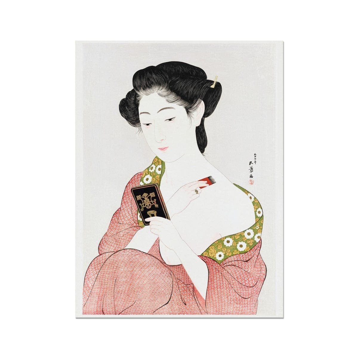 Woman Applying Powder (1918) by Goyō Hashiguchi Fine Art Print