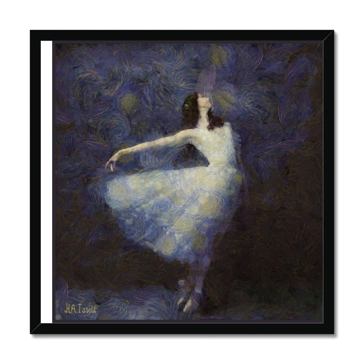 Fairy Dance - Ballerina White Dress Framed Print