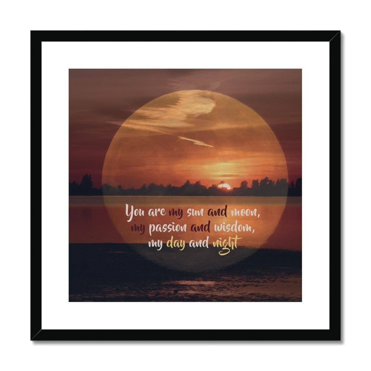 Sun and Moon, Framed & Mounted Print by Sensus Studio