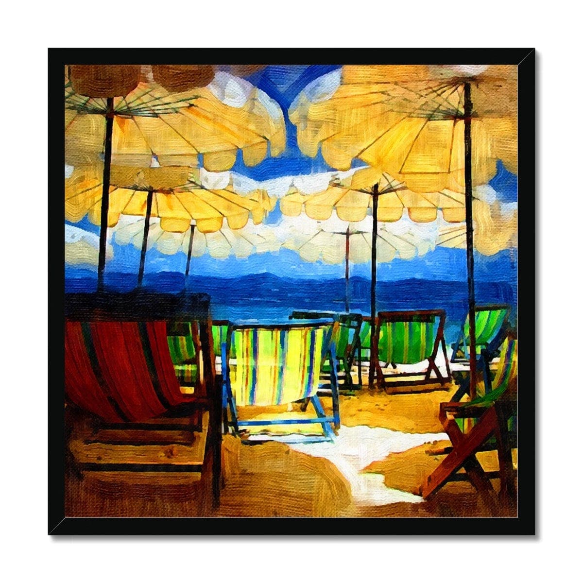 Sunny Day on the Beach Framed Print