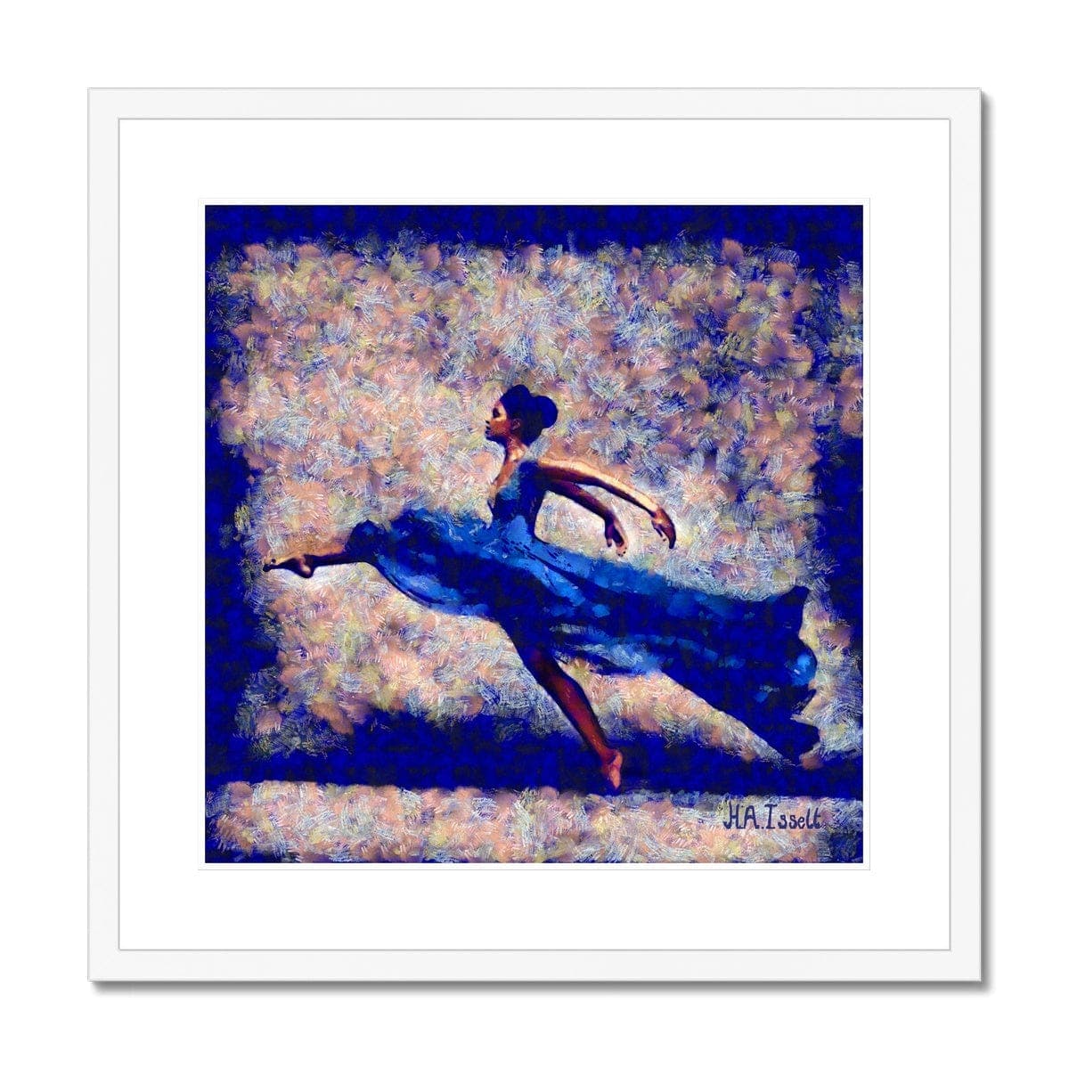 Dansa Moderna - Ballerina in Blue Framed & Mounted Print